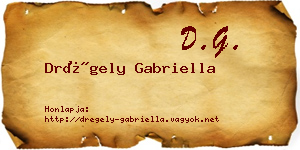 Drégely Gabriella névjegykártya